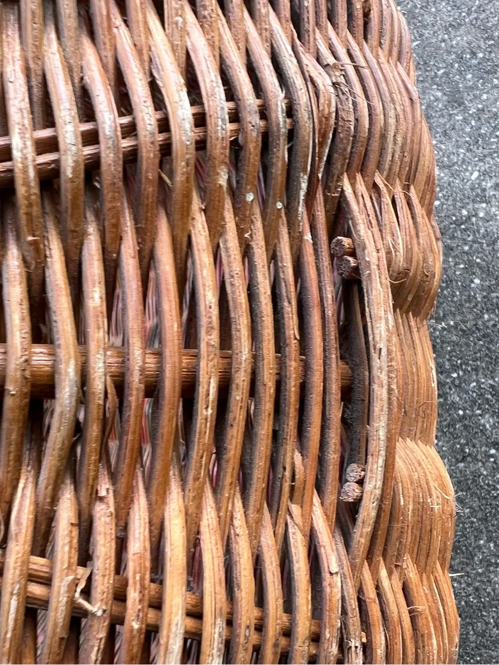 Vintage 1970s Sculptural Wicker Canoe Basket
